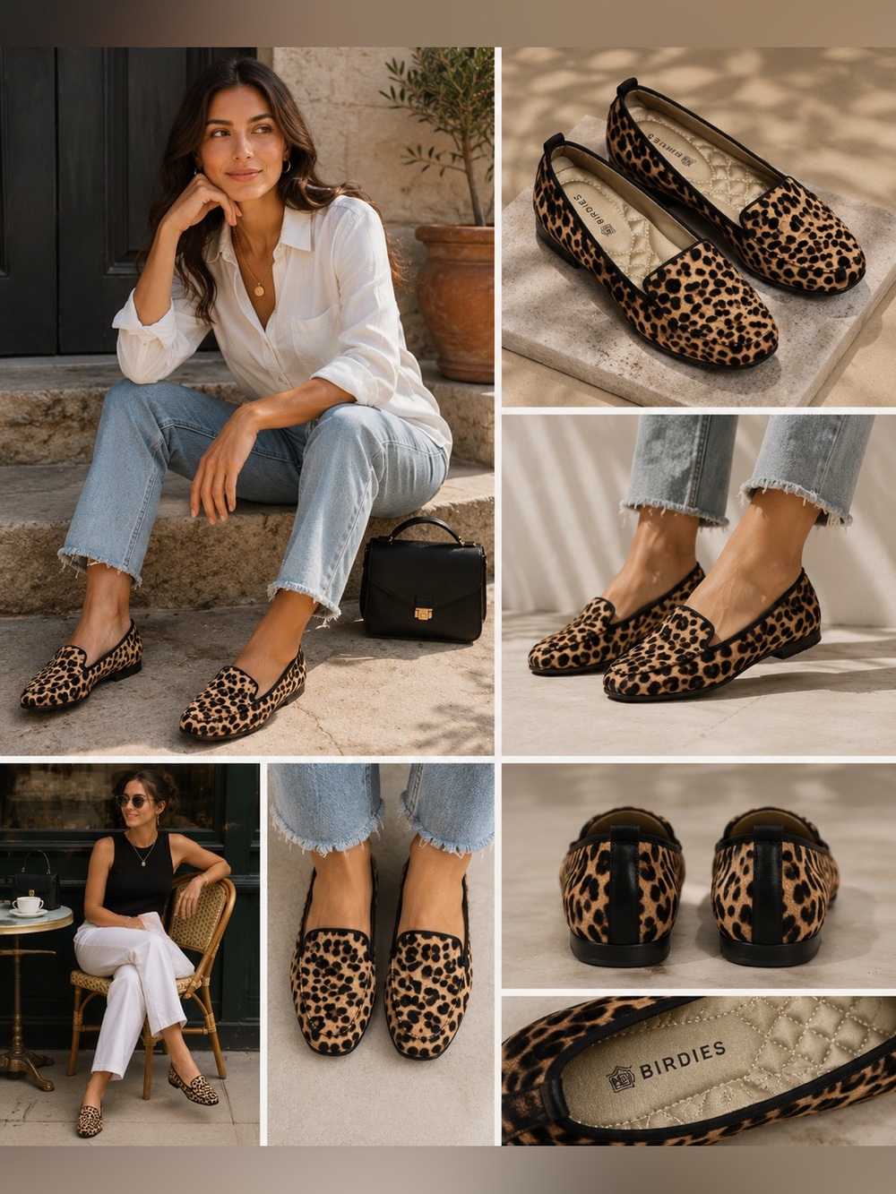 Birdies Brown and Black Leopard Print Flats 🐆🐆🐆